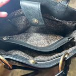 Nanette Lepore Handbag Womens Black Pebbled Leather Gold Hardware Classic Chic Photo 13