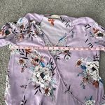 Altar'd State Altar’d State Pastel Purple Long Sleeve Floral V-Neck Blouse | Size Large Photo 7