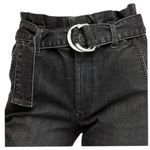 EXPRESS NEW Black Super High Waist Paperbag Ankle Jeans Pants Women’s size 4 Photo 1