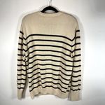 Brandy Melville ‎ Oversized Sweater One Size Cream Cotton Navy Stripe Nautical Photo 6