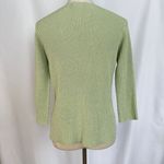 Fabiana Filippi Knit Top Metallic Sparkle 3/4 Sleeve Green Womens Size XXXS Photo 1