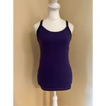 Lululemon  Purple w Dark Heathered Gray Trim Ujjayi Y Tank II Size 6 Photo 4