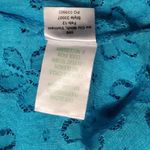 Lilly Pulitzer  Poppy Lace Top Turquoise Floral Eyelet Short Sleeve Resort M Photo 6