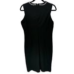 Carmen Marc Valvo NWT  Beaded Neck Ponte Sheath‎ Dress Black M Photo 1