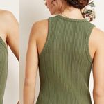 Anthropologie By  Robin Ribbed Tank Top Olive Green Ribbed S Photo 0