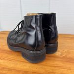 J.Crew Black Patent Leather Lace Up Combat Heritage Ankle Boots Dark Academia Photo 3