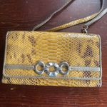 Brighton  Patent Leather Tan Snakeskin Embossed Crossbody Wallet Removable Strap Photo 1