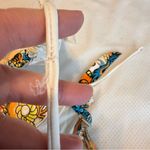 Winki Dragon Print Bikini Triangle Halter Top Side Tie Bottoms Size Small Orange Photo 3