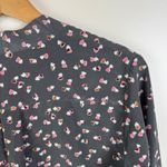 Uniqlo  Heart Print Bow Tie Neck Blouse Medium Long Sleeve Office Kawaii‎ Cute Photo 2