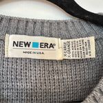 New Era Vintage American Flag Novelty Sweater Crewneck Oversized Womens XL Gray Photo 3
