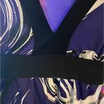 Forever 21 Purple black and white swirl kimono dress size medium Photo 7