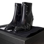 The Kooples NIB Women’s Leather Santiag Studded Black Ankle Booties FR37 US 6 Photo 3