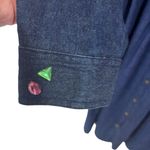 Max Z Denim Western Dress Rhinestones Studded‎ Maxi Vintage Pleated Sz 12 Blue Photo 8