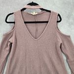 Andree by Unit  Purple Long Sleeve Cold Shoulder Collar Sweater Cardigan Medium Photo 2