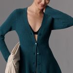 Maeve NWT Anthropologie  Hourglass Cardigan Sweater in Turquoise. Size Small Photo 0