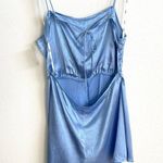 Rahi Bondi Gwen Blue Satin Open Back Romper Women’s Large NWOT Size M Photo 5