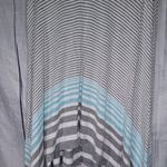 Max Studio  Striped Sleeveless Top - Gray and Blue Photo 3