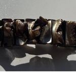 vintage Mother of pearl chunk Stretch Wire Bracelet Natural Boho Western Sz 7.5" Black Photo 8