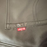 Levi's NWT Women's Faux Leather Baggy Dad Pants, Slippery Slope, Black 27 * 30 Photo 13