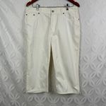 Ralph Lauren Vintage Lauren Jeans Petite White Capri Pants Womens 12 Photo 2
