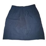 Ann Taylor  Navy A-Line Skirt with Button Detail Photo 3