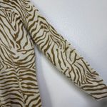 J. McLaughlin  Cashmere Sweater Womens S Cream Tan Pullover Animal Print Zebra Photo 4