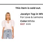 For Love & Lemons  Jocelyn blouse organic cotton NWT 🎀 Photo 10