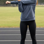 Lululemon  WOMENS Small Blue Crewneck Sweatshirt strechy Photo 0