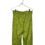 ZARA  Womens Pants Flared Jacquard Trouser Slit Ankle Retro‎ Lime Green Medium Photo 8