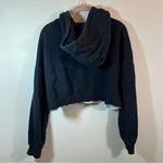 Free People  Beach Black Cropped Hoodie Turtle Bay Women’s Medium Photo 9