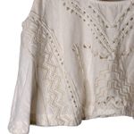 Urban Outfitters  Kimchi Blue Sleeveless‎ Beaded Crop Top Size XS Cotton/Linen Photo 3