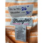 Wrangler  Orange Stripe Geometric Print Button Down Shirt Top Womens XXL Photo 2