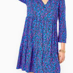 Lilly Pulitzer Alaina Blue Flare Growl & Prowl Size XS Beach Resort Vacation Photo 0