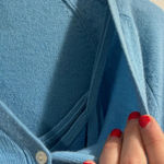 Lands' End 2 Piece Baby Blue Tank Top and Open Cardigan Set Photo 3