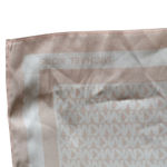 Michael Kors Powder Blush Logo Monogram Square Scarf Wrap Pink Beige OS NWT Photo 2