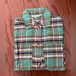 Green Plaid Shirt Dress Photo 1
