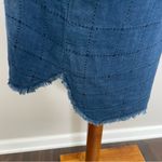 Cloth & Stone  Shirt Dress Sheath Pockets Cuffed Sleeves Quilted Raw Hem Blue Photo 4