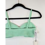 Babaton NWT Aritzia Womens Bra Green Sculpt Knit Ribbed Wireless Bralette Medium Photo 6