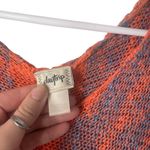 Buckle The Day Trip Medium Rainbow Open Knit V Neck Oversized Pullover Sweater Photo 3