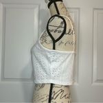 SheIn  Lace Trim Ruched Slim Fit Eyelet Cami CropTop Photo 4