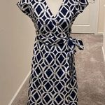 Lilly Pulitzer Beautiful Silk Blend Lily Pulitzer Dress in Blue and White Size 6 Photo 0