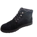 UGG  Bethany Suede Lace Up Sheepskin Lined Ankle Boots Black Women Size 9.5 Photo 10