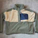 Columbia  Green/Tan Half Button Down Sherpa Pullover SIZE XL Photo 0