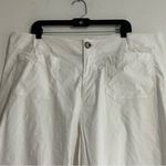 Anthropologie Maeve The Colette Magic Fabric Wide Leg Crop Pants White Size 20W Photo 3