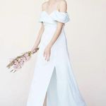 LPA / Revolve Shirred Cross Front Gown in Powder Blue Photo 10