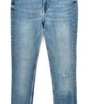 ZARA  Blue Light Wash Distressed Skinny Jeans 2 Photo 0