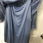 Adiva Light Blue Crochet Women's Blouse Size 1X Photo 3