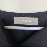 Everlane  The Popover Shirt Linen Long Sleeve Blouse Black Sz 4 Small Photo 4