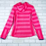 Avalanche  Women's Hoodie Pullover Striped Button Front Thumb Hole Pink‎ M Photo 7
