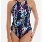 MAGICSUIT Boa Danika One Piece Swinsuit Snakeskin Multicolor Black Size M Photo 0